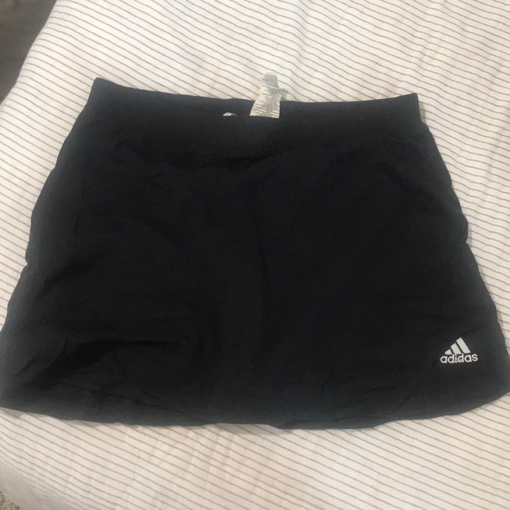 Black adidas tennis skirt